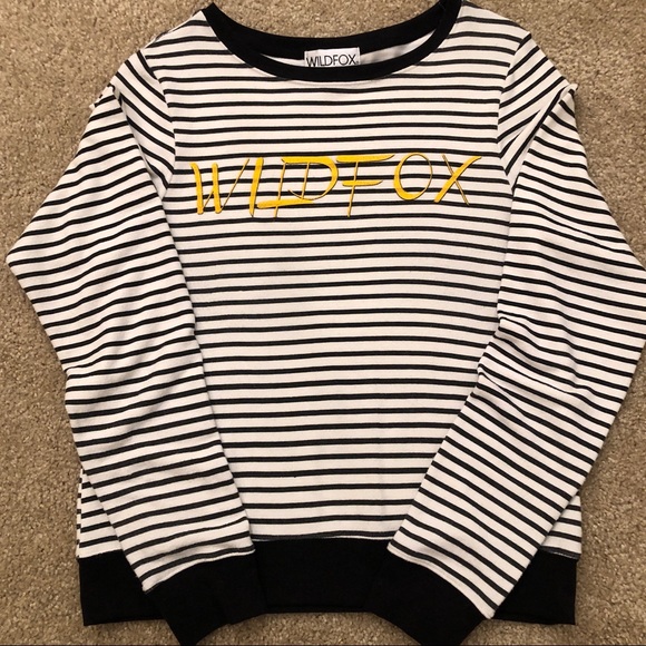 black and white striped sweatshirt